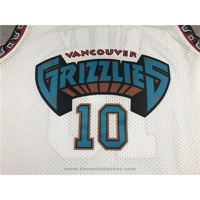 Maglia Memphis Grizzlies Mike Bibby #10 Historic Throwback Bianco